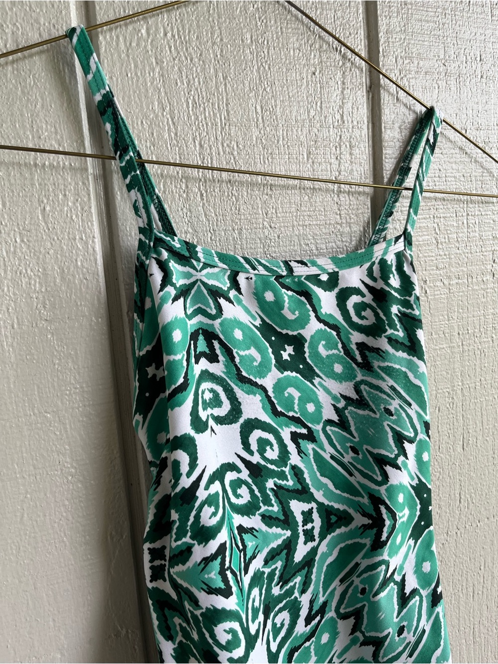 Jolyn Nico 2 One Piece Tie Back Swimsuit in Joy Green Print Size 30 - Picture 2 of 7